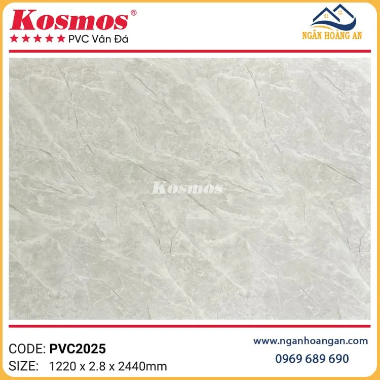 Tấm Nhựa Ốp Tường Giả Bê Tông Kosmos PVC2025